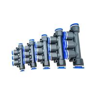 Raccords pneumatiques PK, connecteur à Joint rapide à 5 voies de 4mm, PK4/PK6/PK8/PK10/PK12, 3 à 10 pièces/lot(PK8 (8PCS))