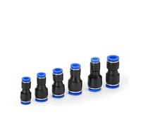 Raccords pneumatiques rapides for tuyaux de gaz, réducteurs droits en plastique PG6-4/8/10/12/14/16, 10 pièces(10 PCS PG8-6)