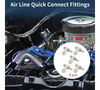 Raccords Pneumatiques š€ Connexion Rapide 3/8" Valve De Contr?le De DšŠbit D'Air š€ 90 DegršŠs En Plastique Et MšŠtal 1/4"Bspt 5 Piššces Blanc ArgentšŠ