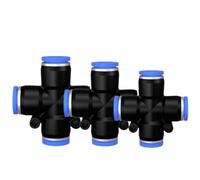 Raccords pneumatiques trachéaux à quatre voies, ensemble de connecteurs rapides, accessoires pneumatiques essentiels for un flux d' efficace, 10/20 pièces(Pza-04 20PCS)