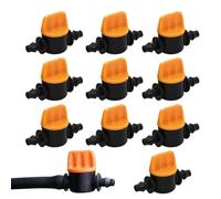 Raccords Pour Irrigation Goutte-À-Goutte | 10 Pièces Vannes d'Irrigation Goutte à Goutte pour Tubes,Équipement de Contrôle de l'Eau et Système de Tuyauterie Anti-Fuite pour Jardin, Serre et Zones
