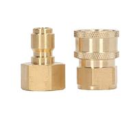 Raccords pour nettoyeur haute pression 5 000 psi, adaptateur de tuyau pour machine à laver, connecteurs femelles et mâles, connecteurs rapides en laiton et acier inoxydable (M22x1,5 mm en bouche et