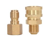 Raccords pour nettoyeur haute pression 5 000 psi, adaptateur de tuyau pour machine à laver, connecteurs femelles et mâles, connecteurs rapides en laiton et acier inoxydable (M18x1,5 mm Feme Few Prill