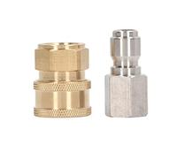 Raccords pour nettoyeur haute pression 5 000 psi, adaptateur de tuyau pour machine à laver, connecteurs femelles et mâles, connecteurs rapides en laiton et acier inoxydable (G3 / 8IN FEMME FEMMER)