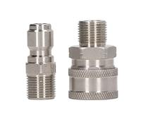 Raccords pour nettoyeur haute pression 5 000 psi, adaptateur de tuyau pour machine à laver, connecteurs femelles et mâles, connecteurs rapides en laiton et acier inoxydable (G3 / 8IN MALIQUE MALIQUE