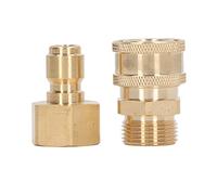 Raccords pour nettoyeur haute pression 5 000 psi, adaptateur de tuyau pour machine à laver, connecteurs femelles et mâles, connecteurs rapides en laiton et acier inoxydable (M22x1,5 mm Feme Fire