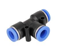 Raccords Push to Connect, 10 Pcs 10 Mm 3/8 T Type Connecteur Pneumatique, Raccord Rapide de Conduite D'air Joint de Tube, Avec Conception Simple Push In, Pour Tuyau de Distribution D'air et Outil Pneu