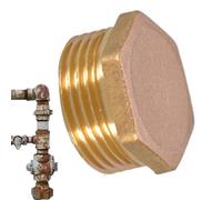 Raccords,Raccords de tuyaux | Raccord de tuyau avec filetage hexagonal extérieur | Bouchon de tuyau d'eau, raccord de bouchon de fermeture, bouchon de porte portable pour écrou de collecteur avec