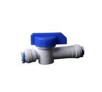 Raccords rapides for tuyau d'osmose inverse 1/4" OD, vanne à boisseau sphérique en plastique avec clapet anti-retour, raccord anti-retour unidirectionnel