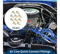 Raccords Rapides Pour Air ComprimšŠ 1/2" Filetage Male Connecteur Rapide De Ligne D'Air Plastique MšŠtal 1/8" Bspt 10 Piššces Bleu Ton Or