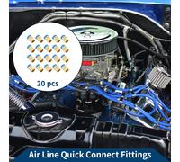 Raccords Rapides Pour Air ComprimšŠ Avec Filetage Male 3/8" Connecteur Rapide De Ligne D'Air En Plastique MšŠtal 3/8" Bspt 20 Piššces Bleu Ton Or