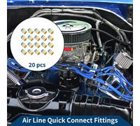 Raccords Rapides Pour Air ComprimšŠ Avec Filetage Male 5/16" Connecteur Rapide De Ligne D'Air En Plastique MšŠtal 3/8" Bspt 20 Piššces Bleu Ton Or