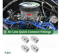 Raccords Rapides Pour Air ComprimšŠ Avec Filetage Male 5/8" Connecteur Rapide De Ligne D'Air En Plastique Et MšŠtal 3/8"Bspt 4 Piššces Blanc ArgentšŠ