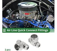 Raccords Rapides Pour Air ComprimšŠ En Cuivre NickelšŠ En Forme De T 5/16" 1/2"Bspt 2 Piššces Ton ArgentšŠ