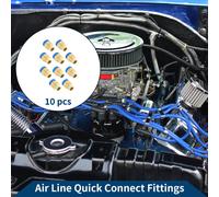 Raccords Rapides Pour Air ComprimšŠ Filetage Male 1/2" Connecteur Rapide De Ligne D'Air En Plastique MšŠtal 1/4" Bspt 10 Piššces Bleu Ton Or