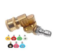 Raccords rapides pour nettoyeur haute pression - Embout de nettoyage rotatif avec plusieurs types de jets - Kit adaptateur de nettoyeur haute pression - Pour voiture, extérieur, lavage de voiture et