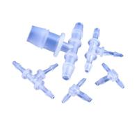 Raccords réducteurs en T en PP de qualité alimentaire, 1,6 à 6 mm, for pompe à air d'aquarium, tuyau d'irrigation pagode, 5 à 200 pièces(4-10-4mm,20 Pieces)