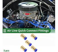 Raccords š€ Air š€ Pousser Pour Connecter 1/4" Filetage Femelle Connecteur Rapide Pour Ligne D'Air Plastique MšŠtal 1/8"BSPT 5 Pcs Bleu Ton Or