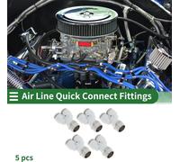 Raccords š€ Air š€ Pousser Pour Connecter Tšºte Hexagonale 3/8" Connecteur Rapide De Ligne D'Air Plastique MšŠtal 20mm / 1/2"BSPT 5 Pcs Blanc Ton ArgentšŠ