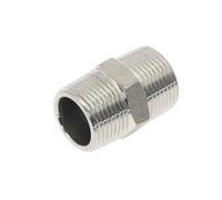 Raccords SS304 - Raccord fileté en acier inoxydable - Adaptateur de raccord hexagonal droit mâle 1/8" 1/2" 3/8" 1/4" (DN32 à DN25)