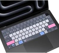 Raccourcis Hotkey - Housse de clavier pour MacBook Pro 14" 2025-2021 A3434 A3112 A3401 A3185 A2992 A2918 A2779 A2442 avec M5 M4 M3 M2/ Pro A16" 3403 A3186 A2991 A2485/MacBook Air 15,3" 13,6" Skin-Grey