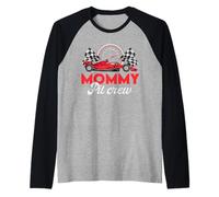 Race Car Mommy Of The Birthday Boy Shirt Mommy Pit Crew Manche Raglan