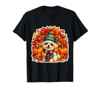 Race de Chien Maltais Automne Citrouille Thanksgiving T-Shirt