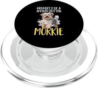 Race de Chien Morkie, propriété d'un Morkie pourri et gâté PopSockets PopGrip pour MagSafe