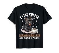 Race de chien Scottish Terrier J'aime le café mon Scottish Terrier T-Shirt