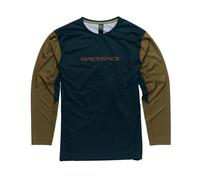 Maillot Race Face Indy manche longue vert marron - S