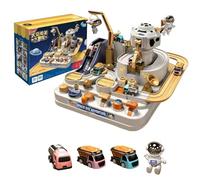 Race Track Car Adventure Preschool - Ensemble De Jeu De Ville En Plastique ABS | Ensemble De Jouets Sur Rail Puzzle De Véhicule De Sauvetage Avec Trois Mini Véhicules | Voitures D'apprentissage Pour T