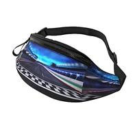 Race Track Taille Pack Fanny Packs pour Hommes Femmes Taille Sac avec Sangle réglable pour Courir Voyage randonnée Chien Marche entraînement