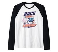 Race You to The Library Bibliothèque Amusante pour Les Amateurs de Livres de Lecture Manche Raglan
