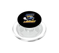 Race You to The Library Bibliothèque Amusante pour Les Amateurs de Livres de Lecture PopSockets PopGrip pour MagSafe