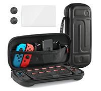 RaceGT Etui pour Nintendo Switch 2 (2025) - Pack d'accessoires avec Film de Protection d'écran, poignées pour Les Pouces, 10 emplacements pour Cartes de Jeu et Sacoche de Voyage Rigide Portable