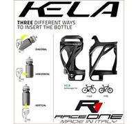 RaceOne 307861150 Portabor.Ciclo Kela Plus Tard. Nervure Unisex-Adult, Noir/Gris