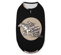 Racer's Horse Wheel Pets Shirt Gilet Débardeur pour Chien Mignon T-Shirt Doux sans Manches pour Chiot Kitty Chats L