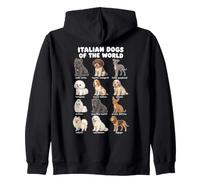 Races De Chiens Italiens Tableau De Dessin Animé Mignon Sweat à Capuche
