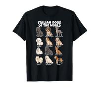 Races De Chiens Italiens Tableau De Dessin Animé Mignon T-Shirt