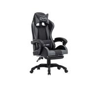 Fauteuil De Jeux Vidéo Avec Repose-Pied Gris Et Noir Similicuir - Vidaxl Gris