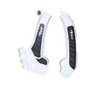 RACETECH Bi-Component Frame Guard Husqvarna Replica White Black - R-PRTHSQBNNR3
