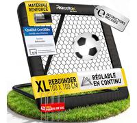 Racetex Rebounder de Football 100x100 cm [avec Housse] - Filet de Rebond Football avec Construction Robuste - réglage continu - Planche de Rebond Football idéale pour l’entraînement des tirs
