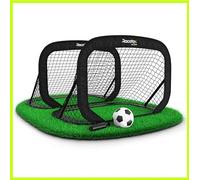 Racetex Soccer Goal Kids Pop-Up 2-Pack - Foldable with Ball & Pump,
