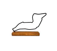 RaceTracks.pl Modèle de Circuit de F1 Imola, Statue de Circuit de Formule 1 Imola, Idée de Cadeau pour Un Fan de Formule 1, Fil de Circuit de F1 sur Base en Bois 20cm, Décoration F1 Imola
