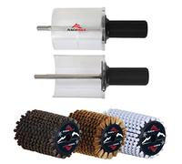 RaceWax Roto SpeedStick Lot de brosses en nylon crin de cheval et cuivre 120 mm