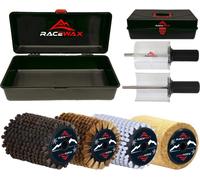 RaceWax Set Brosse rotative 100mm liège nylon crin de cheval cuivre Brosse rotative