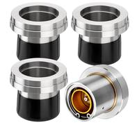 Racewill Lot de 4 protecteurs de roulement de roue de remorque de 6,9 cm, kits de protection de roulements d'essieu en acier inoxydable chromé avec vérification automatique et capuchon anti-poussière