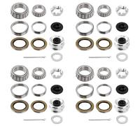 Racewill Lot de 4 roulements de roue de moyeu de remorque 25580/25520 LM67048/LM67010 avec joint à graisse 10-36 (ou 10-10), convient pour essieux tandem de 2 358,7 à 2,721 kg