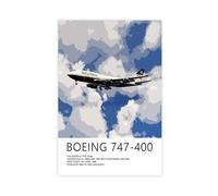 racghdr British Airways Boeing 747 Poster sur toile pour décoration murale de salon, chambre à coucher 20 x 30 cm