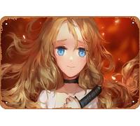 Rachel Gardner, Satsuriku No Tenshi, Angels of Death Poster Décoration murale rétro en métal 20,3 x 30,5 cm